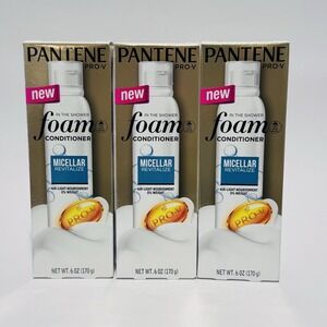 (3) Pantene Pro-V Micellar Revitalize‎ In The Shower Foam Conditioner NIB